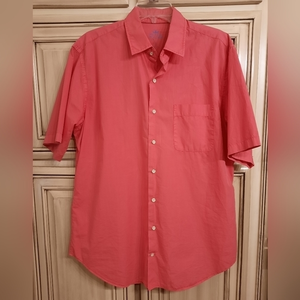 Peter Millar Short Sleeve Dress‎ Shirt Size LARGE